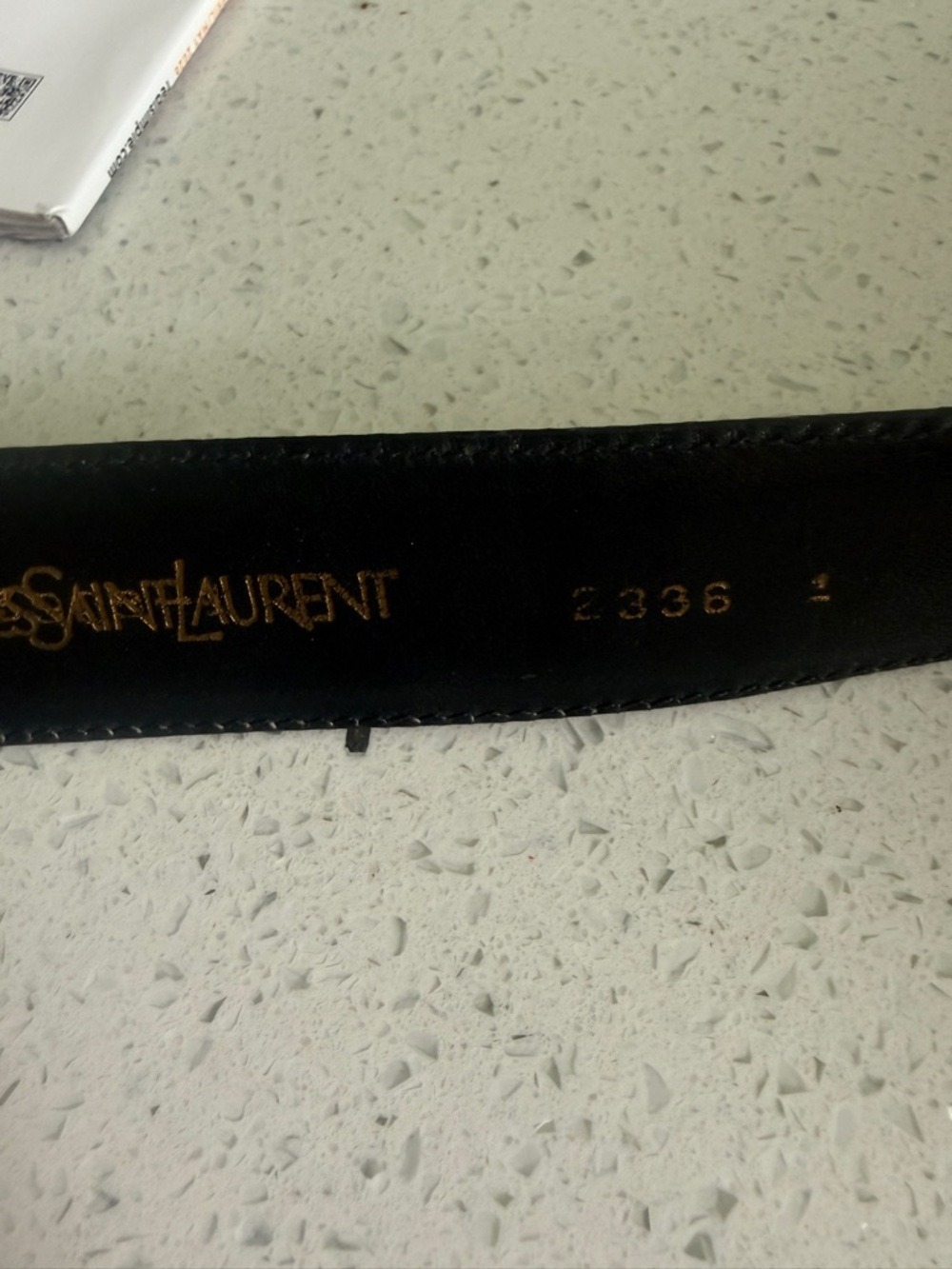 Yves Saint Laurent YSL Green Leather Belt Gold Tipped Size 80 32 - Picture 5 of 7